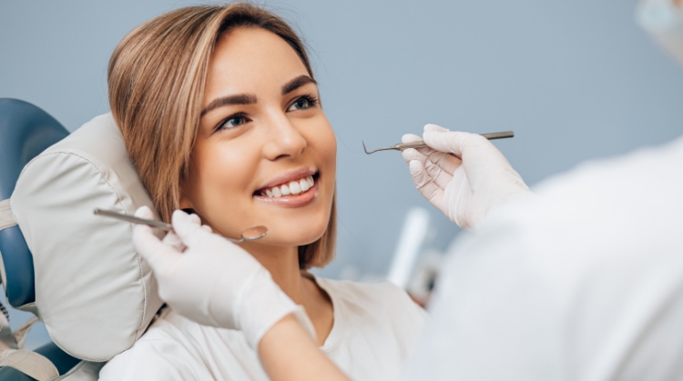 Patient receiving professional teeth cleaning at Dental Implant Partners in San Francisco, CA, as part of preventive dentistry for optimal oral health.